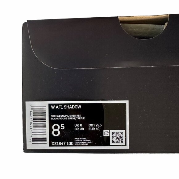 ⭐Nike Air Force 1 Shadow 8.5 Womens Retro Shoes Sneakers White Orange DZ1847-100 - Picture 8 of 14